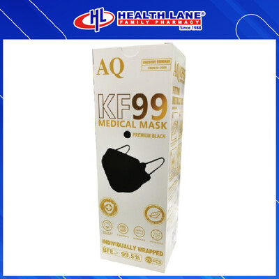 AQ  MASK MUKA 4PLY KF99- BLACK (20'S)